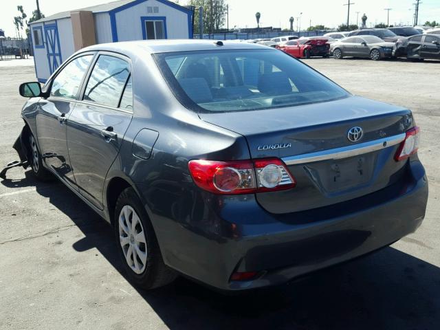 2T1BU4EE7BC685597 - 2011 TOYOTA COROLLA GRAY photo 3