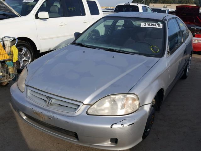 1HGEJ712XYL083959 - 2000 HONDA CIVIC HX SILVER photo 2