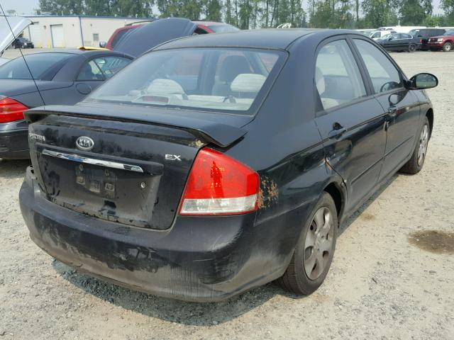 KNAFE121375395129 - 2007 KIA SPECTRA EX BLACK photo 4