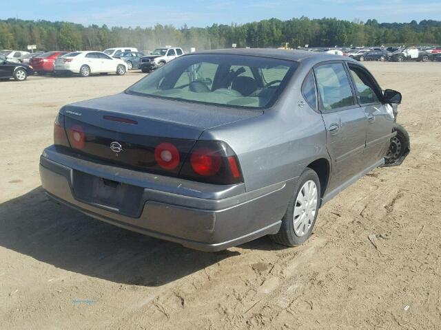 2G1WF52E559299103 - 2005 CHEVROLET IMPALA GRAY photo 4