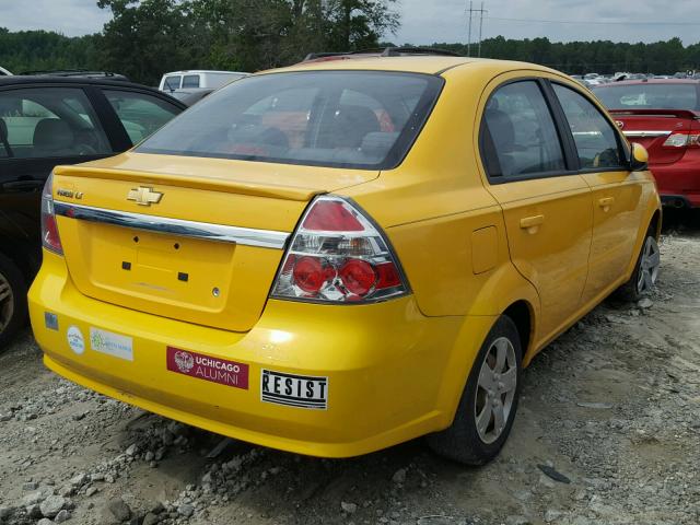 KL1TD5DEXBB138244 - 2011 CHEVROLET AVEO LS YELLOW photo 4