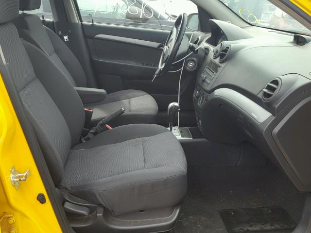 KL1TD5DEXBB138244 - 2011 CHEVROLET AVEO LS YELLOW photo 5