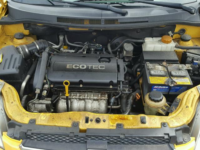 KL1TD5DEXBB138244 - 2011 CHEVROLET AVEO LS YELLOW photo 7