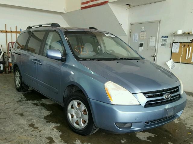 KNDMB233466059927 - 2006 KIA SEDONA EX BLUE photo 1