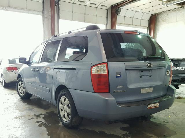 KNDMB233466059927 - 2006 KIA SEDONA EX BLUE photo 3