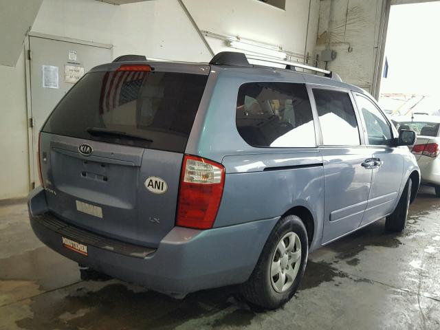 KNDMB233466059927 - 2006 KIA SEDONA EX BLUE photo 4