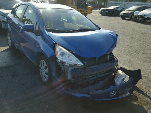 JTDKDTB33C1509360 - 2012 TOYOTA PRIUS C BLUE photo 1