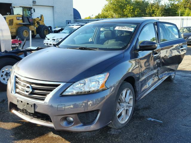 3N1AB7APXDL761312 - 2013 NISSAN SENTRA GRAY photo 2