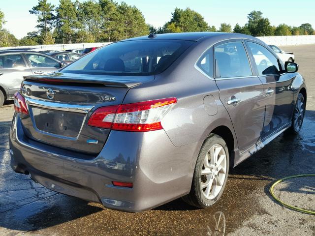 3N1AB7APXDL761312 - 2013 NISSAN SENTRA GRAY photo 4