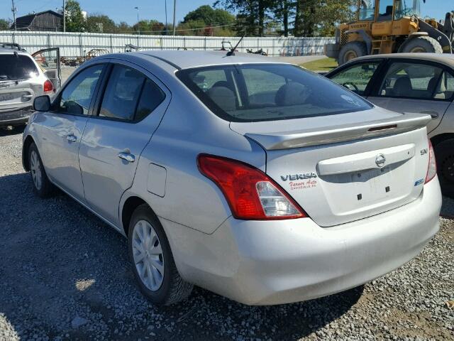 3N1CN7AP9DL893445 - 2013 NISSAN VERSA S SILVER photo 3