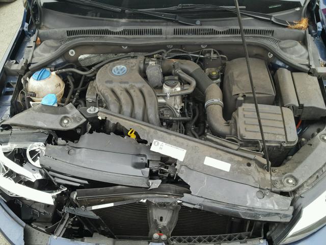 3VW2K7AJ2EM237318 - 2014 VOLKSWAGEN JETTA BASE 蓝色 照片 7