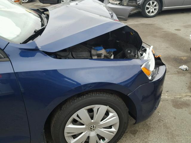 3VW2K7AJ2EM237318 - 2014 VOLKSWAGEN JETTA BASE 蓝色 照片 9