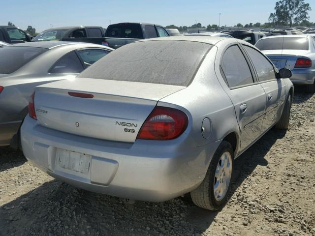 1B3ES56C33D245260 - 2003 DODGE NEON SXT SILVER photo 4