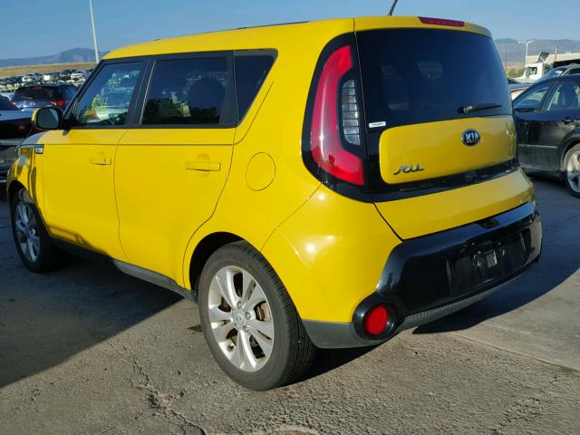 KNDJP3A57G7240255 - 2016 KIA SOUL + YELLOW photo 3