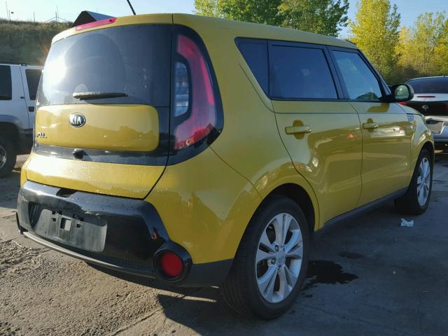 KNDJP3A57G7240255 - 2016 KIA SOUL + YELLOW photo 4