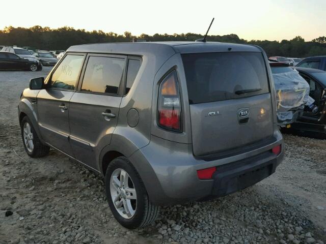 KNDJT2A27B7339968 - 2011 KIA SOUL + GRAY photo 3