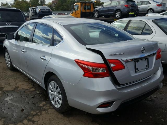 3N1AB7AP4GY282486 - 2016 NISSAN SENTRA S SILVER photo 3