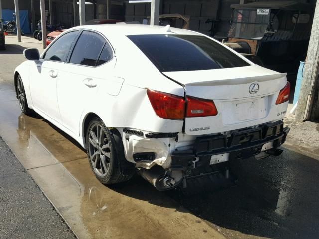 JTHBK262X72056645 - 2007 LEXUS IS 250 WHITE photo 3