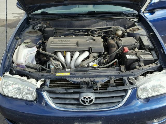 1NXBR12E82Z622446 - 2002 TOYOTA COROLLA BLUE photo 7