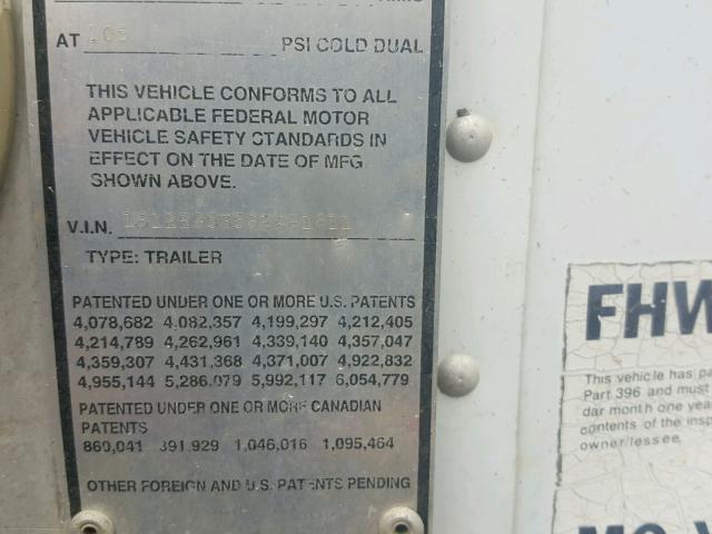 1S12E95353E481611 - 2003 UTILITY TRAILER WHITE photo 10