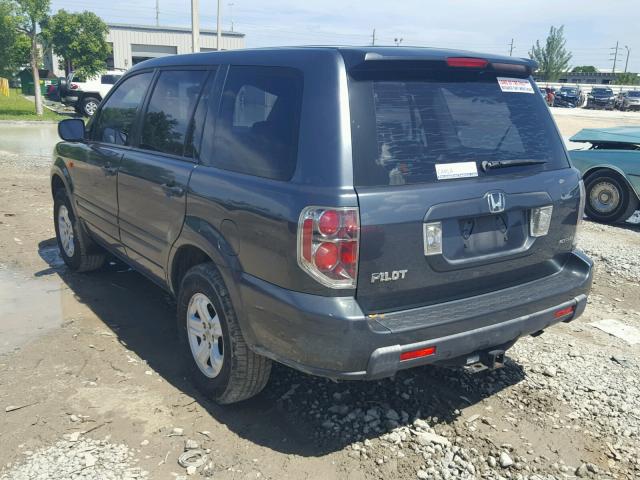 5FNYF28196B045751 - 2006 HONDA PILOT LX GRAY photo 3