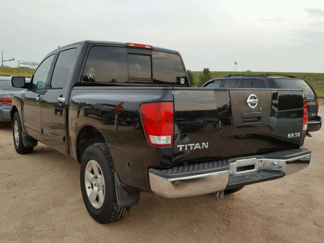 1N6AA07B34N573425 - 2004 NISSAN TITAN XE BLACK photo 3