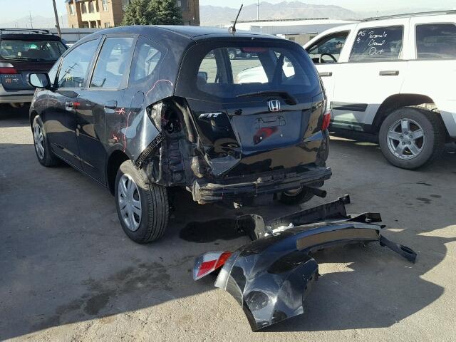 JHMGE8H22AS006424 - 2010 HONDA FIT BLACK photo 3