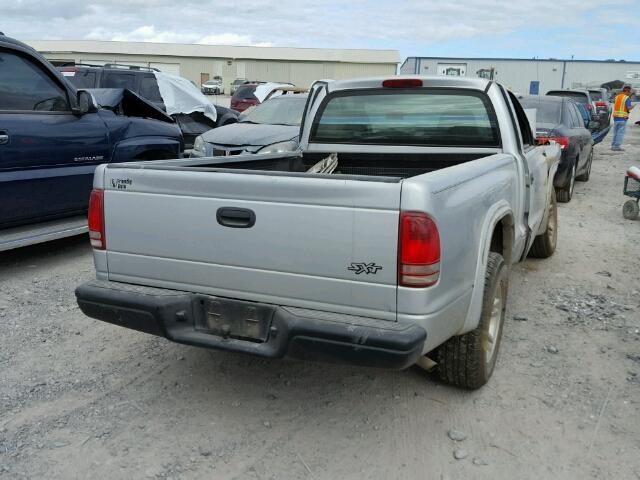 1D7FL16X63S236047 - 2003 DODGE DAKOTA SXT SILVER photo 4