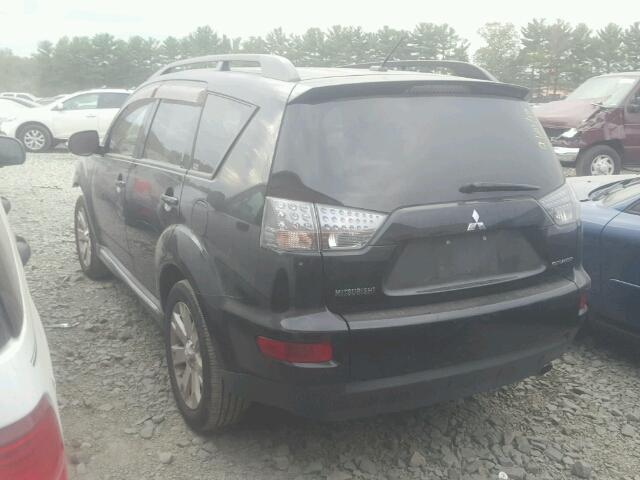 JA4AS3AW1AZ007257 - 2010 MITSUBISHI OUTLANDER BLACK photo 3