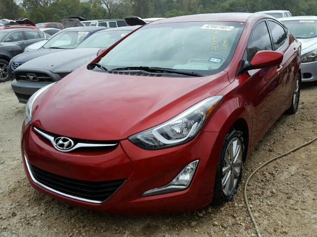 5NPDH4AE1FH621531 - 2015 HYUNDAI ELANTRA SE RED photo 2