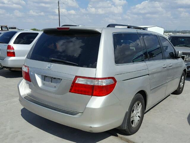 5FNRL387X6B436141 - 2006 HONDA ODYSSEY EX GRAY photo 4