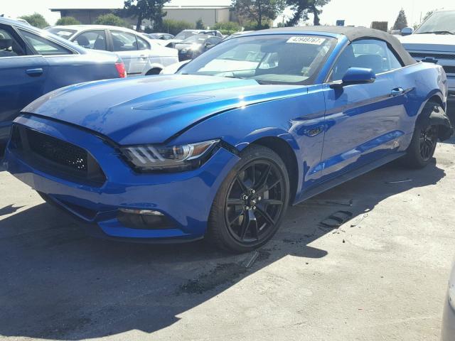 1FATP8FF5H5235484 - 2017 FORD MUSTANG BLUE photo 2