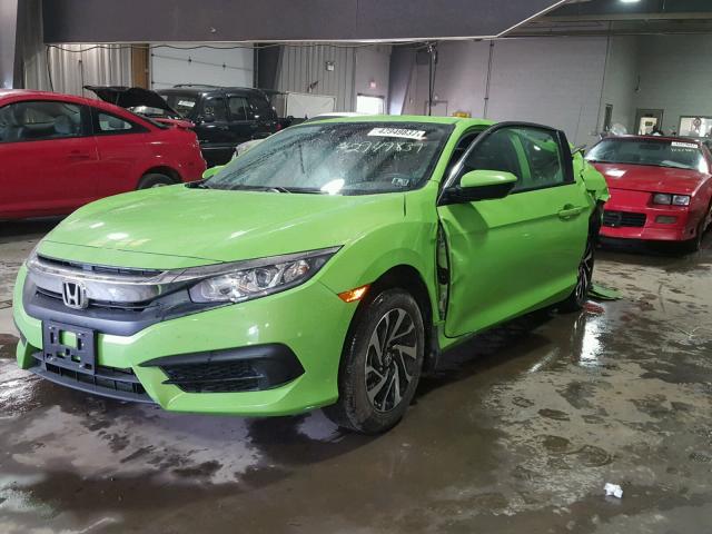 2HGFC4B05GH307502 - 2016 HONDA CIVIC LX GREEN photo 2