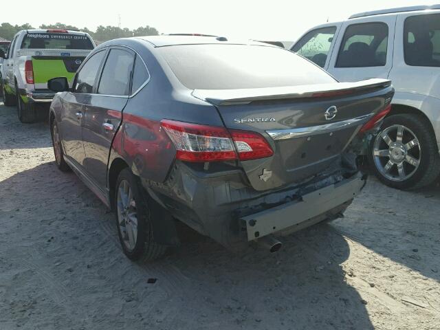 3N1AB7AP9FY355544 - 2015 NISSAN SENTRA S GRAY photo 3