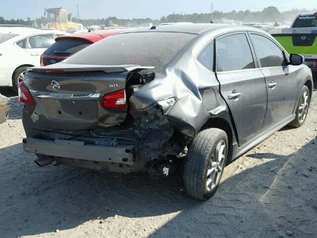 3N1AB7AP9FY355544 - 2015 NISSAN SENTRA S GRAY photo 4