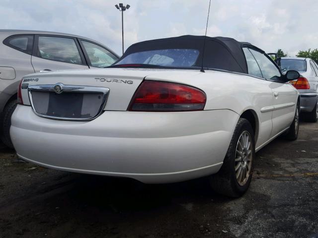 1C3EL55R44N405972 - 2004 CHRYSLER SEBRING LX WHITE photo 4