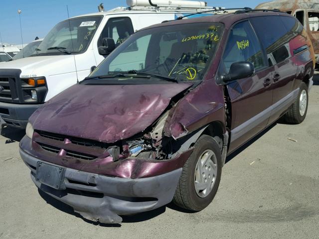 1B4GP44R3XB918377 - 1999 DODGE GRAND CARA MAROON photo 2