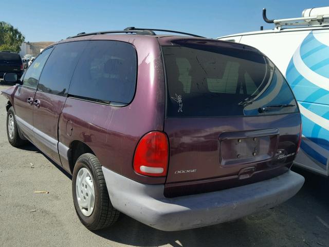 1B4GP44R3XB918377 - 1999 DODGE GRAND CARA MAROON photo 3