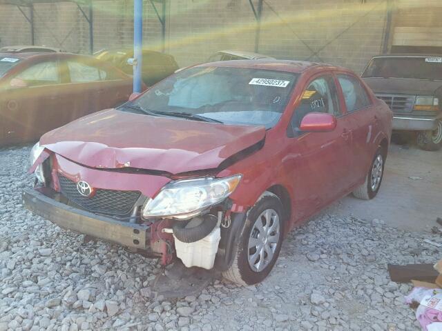 2T1BU40EX9C138700 - 2009 TOYOTA COROLLA BA RED photo 2