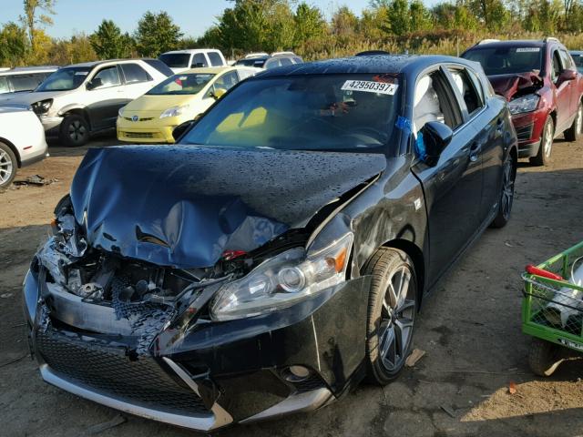 JTHKD5BH4F2248843 - 2015 LEXUS CT 200 BLACK photo 2