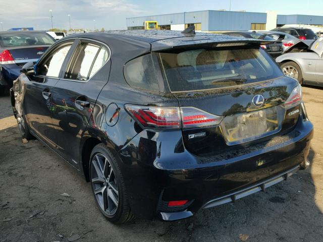 JTHKD5BH4F2248843 - 2015 LEXUS CT 200 BLACK photo 3