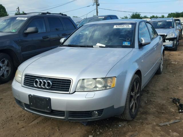 WAUJC68E63A112845 - 2003 AUDI A4 1.8T SILVER photo 2