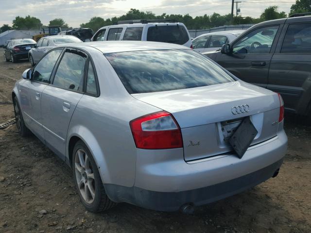 WAUJC68E63A112845 - 2003 AUDI A4 1.8T SILVER photo 3