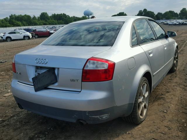 WAUJC68E63A112845 - 2003 AUDI A4 1.8T SILVER photo 4