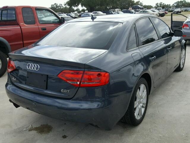 WAUAFAFL3AN044523 - 2010 AUDI A4 PREMIUM BLUE photo 4