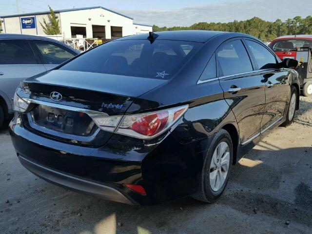 KMHEC4A46FA138727 - 2015 HYUNDAI SONATA HYB BLACK photo 4