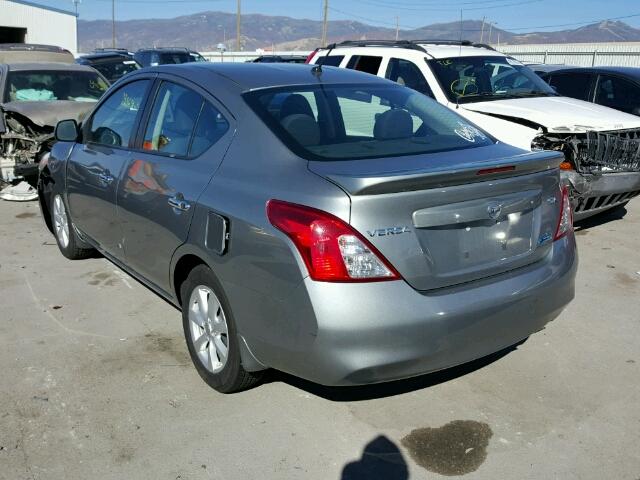 3N1CN7APXDL878260 - 2013 NISSAN VERSA S SILVER photo 3