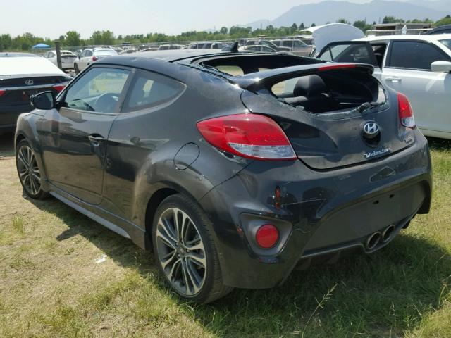 KMHTC6AE2HU312757 - 2017 HYUNDAI VELOSTER T BLACK photo 3