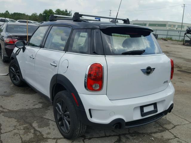 WMWZC5C55DWP31283 - 2013 MINI COOPER S C WHITE photo 3