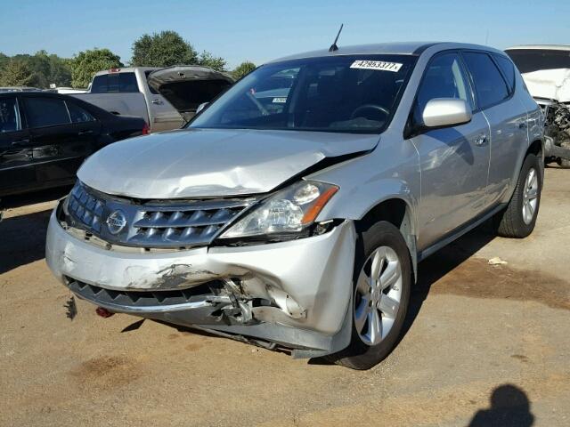 JN8AZ08T87W524341 - 2007 NISSAN MURANO SL SILVER photo 2